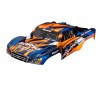 Body, Slash 2WD (also fits Slash VXL & Slash 4X4), orange & blue (pai