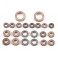 Bushing set, complete (3x6x2.5mm (8), 5x8x2.5mm (4), 4x8x3mm (4), 8x1