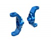 Caster blocks, 6061-T6 aluminum (blue-anodized) (left & right)