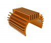 Heat sink, Titan 87T motor (6061-T6 aluminum, orange-anodized)