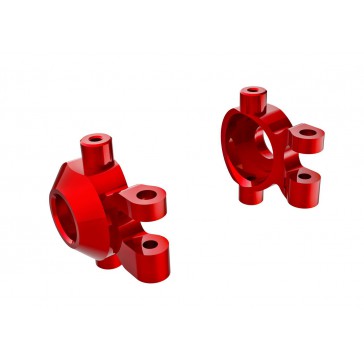 Steering blocks, 6061-T6 aluminum (red-anodized) (left & right)/ 2.5x