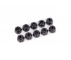 Nuts, 4mm nylon locking, black (10)