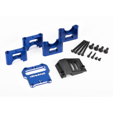 Mount, center differential carrier, 6061-T6 aluminum (blue-anodized)