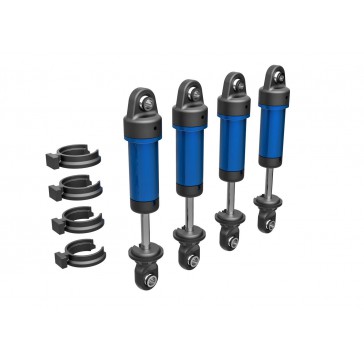 Shocks, GTM, 6061-T6 aluminum (blue-anodized) (fully assembled w/o sp