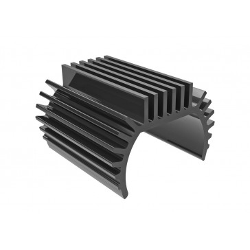 Heat sink, Titan 87T motor (6061-T6 aluminum, dark titanium-anodized)