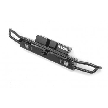 Metal Tube Rear Bumper w/ Fog Lights and Hitch Bar for Traxxas TRX-4