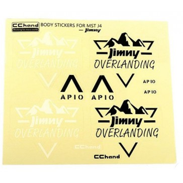 Overlanding Decal Sheet for MST 4WD Off-Road Car Kit W/ J4 Jimny Body