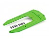 Skidplate, chassis, green (fits Sledge)