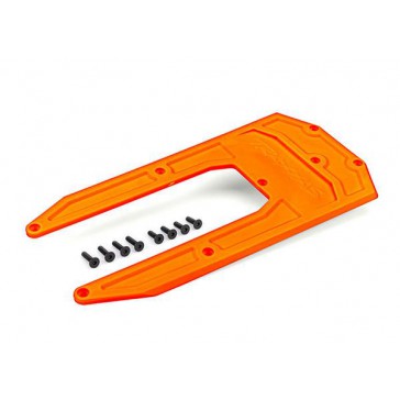 Skidplate, chassis, orange (fits Sledge)