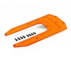 Skidplate, chassis, orange (fits Sledge)