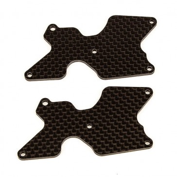 RC8B4 FT REAR SUSPENSION ARM INSERTS, CARBON