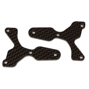 RC8B4 FT FRONT LOWER SUSP. ARM INSERTS CARBON