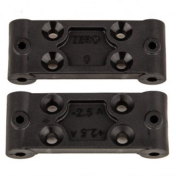 RC10B6.4 FRONT BULKHEAD SET, 0 DEG / 2.5 DEG