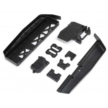 Battery Tray, Center Diff & Servo Mount: 8XE 2.0