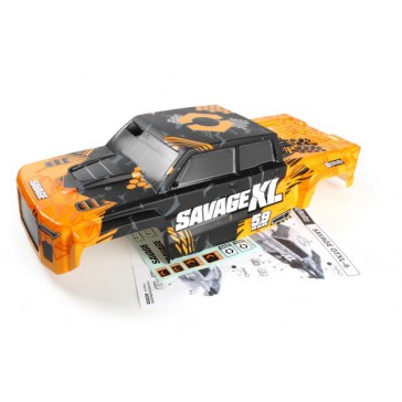 GTXL-6 Kingcab Painted Truck Body (Orange/Black)