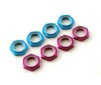 17mm X 1.25 BLUE SERRATED WHEEL NUTS (4PCS)