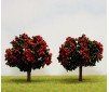 2 Arbres Fruitiers Fleuris Rouges