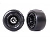 Tires & wheels, assembled, glued (Weld glossy black wheels, Mickey Th