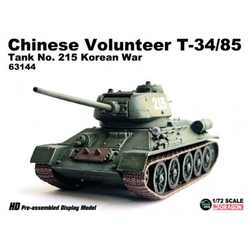 1/72 CHINESE VOLUNTEER T-34/85 TANK 215 KOREAN WAR (1/23) *