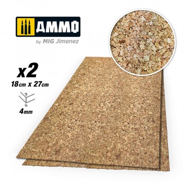 AMMO CREATE CORK THICK GRAIN 4MM 2X