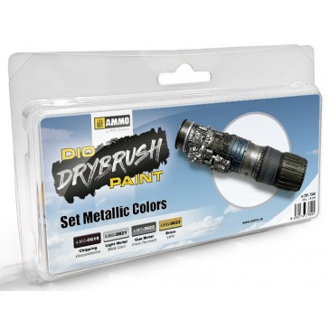 DRYBRUSH SET METALLIC COLORS 4 JARS (3/23) *