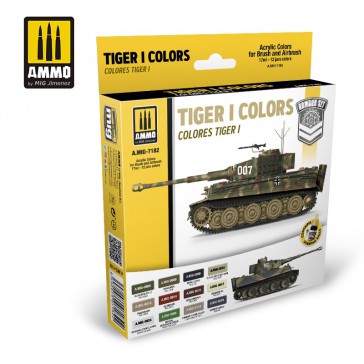 TIGER I COLOR SET ACRYLIC COLOR SET 12 JARS 17 ML