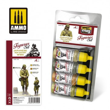 JAPANESE INFANTRY WWII FIGURES SET 4 JARS 17 ML