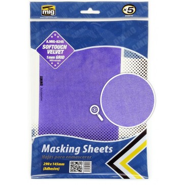 SOFTOUCH VELVET MASKING SHEETS 5 PCS 290MM X 145MM