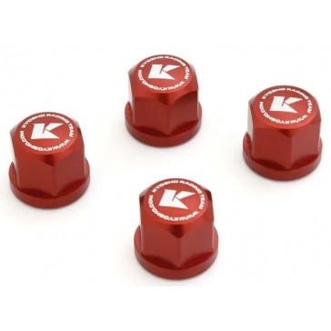 Ecrous de roue cannelés longs Mad Series (4) Rouge