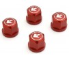 Ecrous de roue cannelés longs Mad Series (4) Rouge