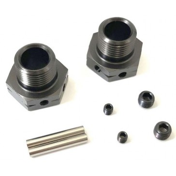 Wheel Hub Inferno MP9-MP10 Gun Metal (2) Wide