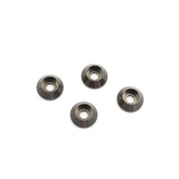 RONDELLES CONIQUES 3MM. GUN METAL (4)