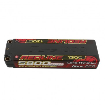 Redline LiPo 2S HV 7.6V-130C-5800 (5mm) 139x48x19mm 225g