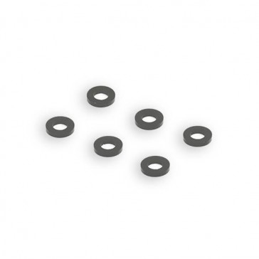 BLACK M3 FLAT WASHER 5.75mm x 1.0mm (6)