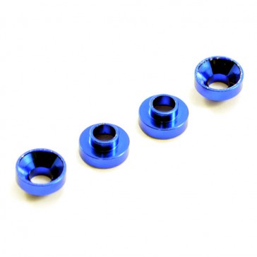 ALUMINIUM SERVO MOUNT COLLARS (4) - BLUE