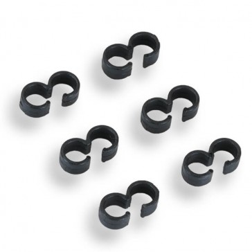 BLACK FUEL TUBE CLIPS (6)