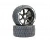 SUPAFORZA WIDE REAR 45° TYRES/BLK 17MM HEX WHEELS