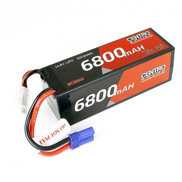 4S 6800MAH 14.8V 75C HARDCASE LIPO BATTERY EC5