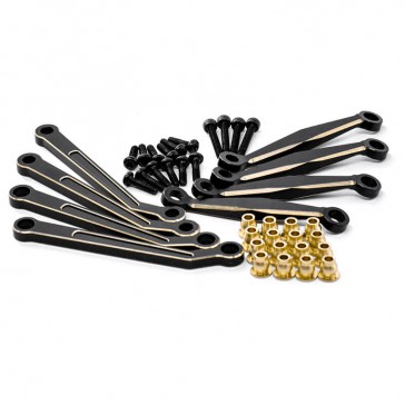 FCX24 BLACK BRASS SUSPENSION LINK RODS (8PC)