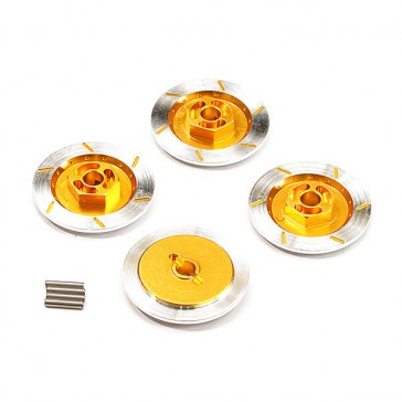 ALUMINIUM DISC BRAKE w/WHEEL HEX (4pc) - GOLD