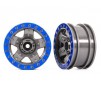 Wheels, TRX-4 Sport 2.2 (gray, blue beadlock style) (2)