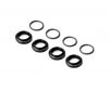 SHOCK ADJ. NUT ALU + O-RING - BLACK (4)