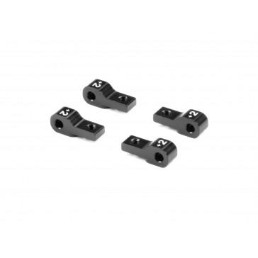 ALU LOWER 2-PIECE FRONT SUSPENSION HOLDER +2MM - BLACK (4)