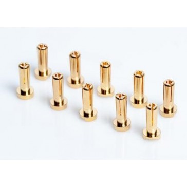 4MM GOLD CONNECTORS - WORKSTEAM - 14MM LENGTH (10 PCS.)