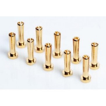 4MM GOLD CONNECTORS - WORKSTEAM - 18MM LENGTH (10 PCS.)