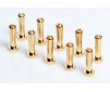 4MM GOLD CONNECTORS - WORKSTEAM - 18MM LENGTH (10 PCS.)