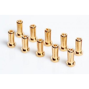 5MM GOLD CONNECTORS - WORKSTEAM - 14MM LENGTH (10 PCS.)