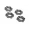 Wheel nuts, splined, 17mm, serrated (gray-anodized) (4)