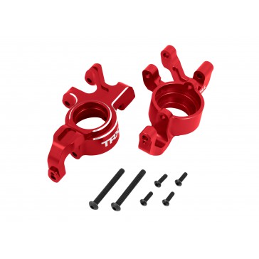 Steering blocks, 6061-T6 aluminum (red-anodized), left & right