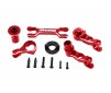 Steering bellcranks (left & right)/ draglink (6061-T6 aluminum, red-a